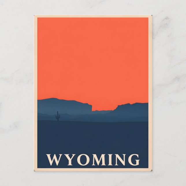 Carte postale Wyoming vintage (Devant)