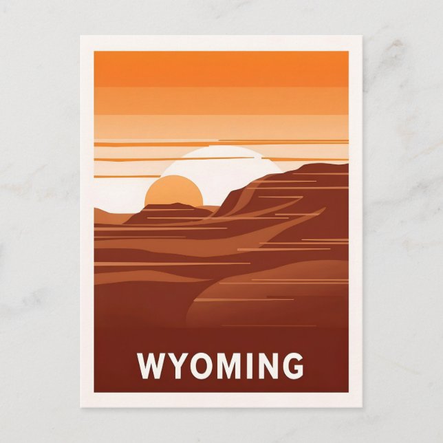 Carte postale Wyoming vintage (Devant)