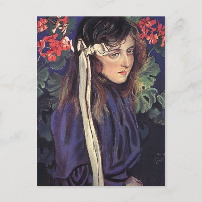 Carte Postale Wyspianski, Portrait d'Eliza Parenska, 1905 (Devant)