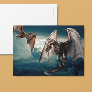 Carte Postale Wyverne Dragon Volant 