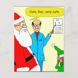 Carte Postale x80 mignon oeil médecin dessin animé