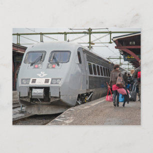 Carte Postale X - 2000 à Sundsvall. Train de passagers à vitesse