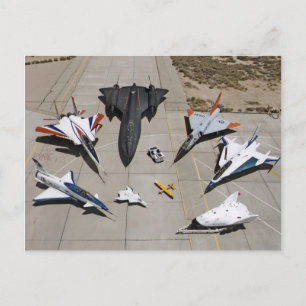 Carte postale X-31, F-15S/MTD, SR-71, F-106, F-16X