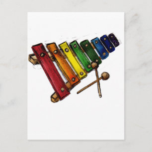 Carte Postale X est pour Xylophone