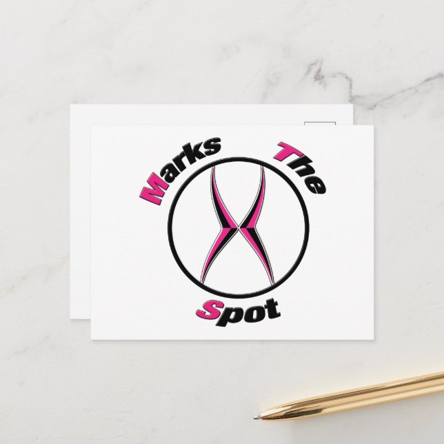 Carte Postale X marque le point (Devant/Arrière en situation)