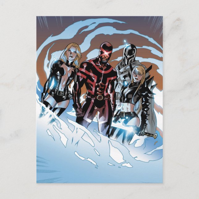 Carte Postale X-Men | Emma Frost, Cyclops, Magneto & Magik (Devant)