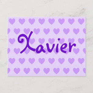 Carte Postale Xavier en violet