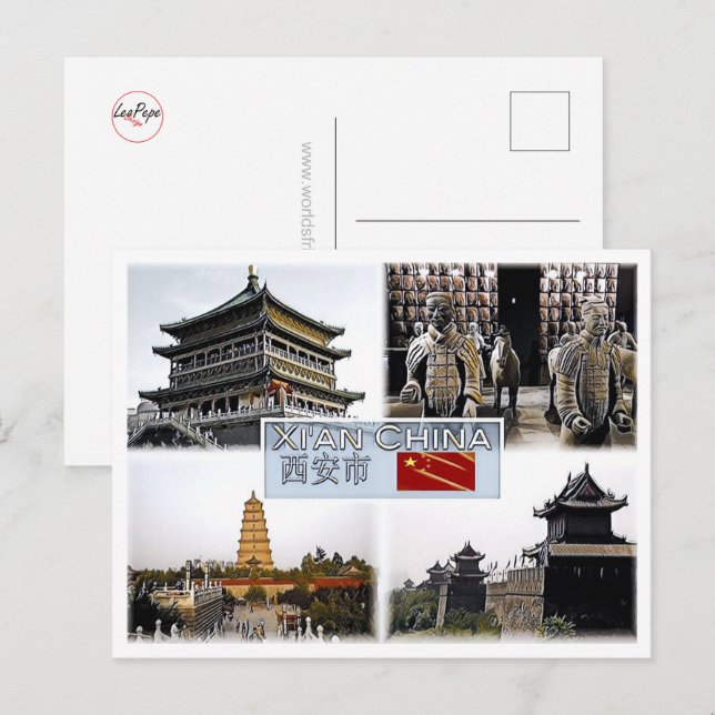 Carte Postale Xi An - Chine - Mosaïque - (Devant / Derrière)