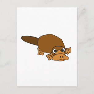 Carte Postale XX- Carton Platypus facturé au canard