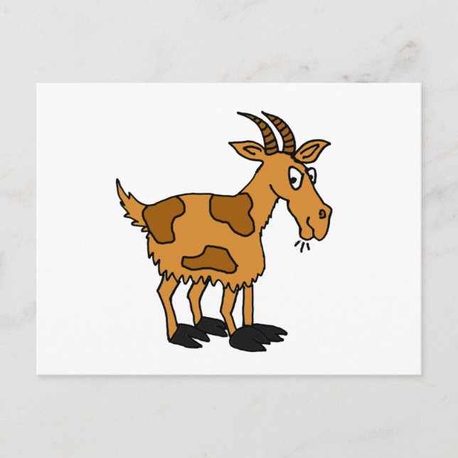 Carte Postale XX- Chèvre caricaturale amusante (Devant)