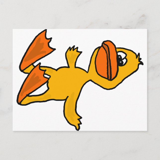 Carte Postale XX- Drôle Caricature de canard mort (Devant)