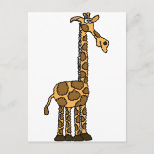 Carte Postale XX- Drôle Carton de Giraffe
