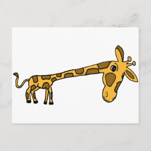 Carte Postale XX- Drôle Giraffe Leaning