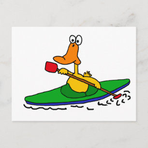 Carte Postale XX- Funny Kayaking Duck