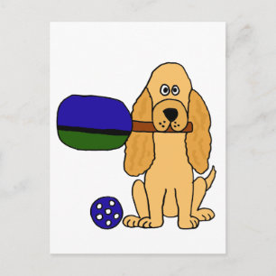 Carte Postale XX- Pickleball Cocker Spaniel Cartoon
