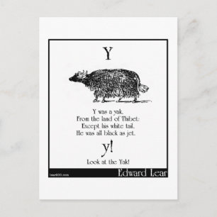 Carte Postale Y était un yak