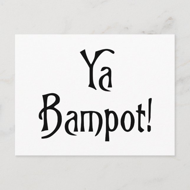 Carte Postale Ya Bampot amusant argot de banter écossais (Devant)