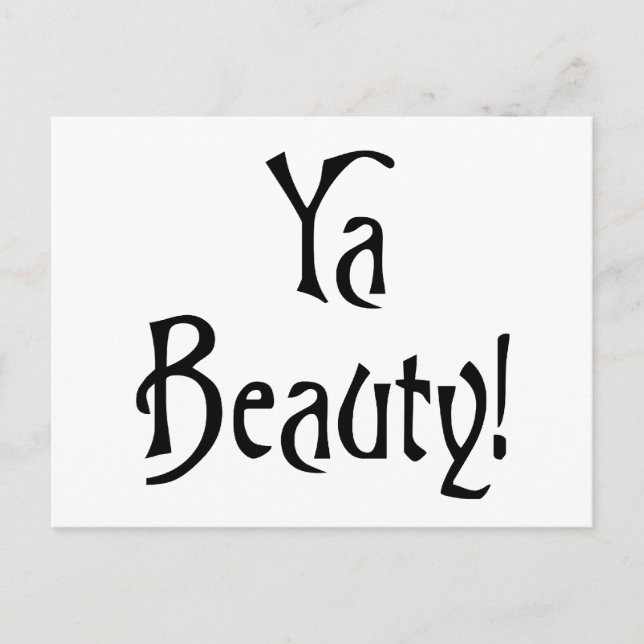Carte Postale Ya Beauty Funny Scottish Dit (Devant)