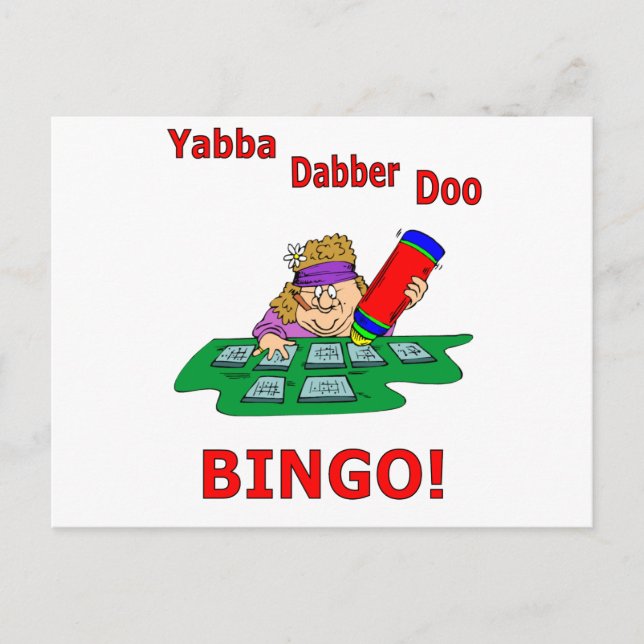Carte Postale Yabba Dabber Doo - BINGO (Devant)