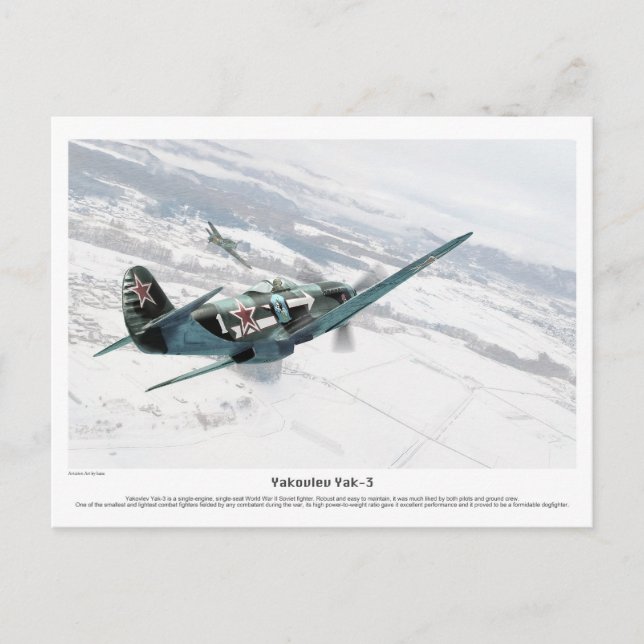 Carte Postale Yakovlev Yak-3 (Devant)