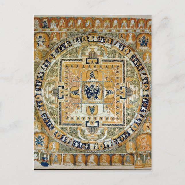 Carte Postale Yamantaka Vajrabhairava Deity Tibétaine Mandala (Devant)