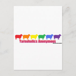 Carte Postale Yarnoholics Anonymous Arc-en-ciel