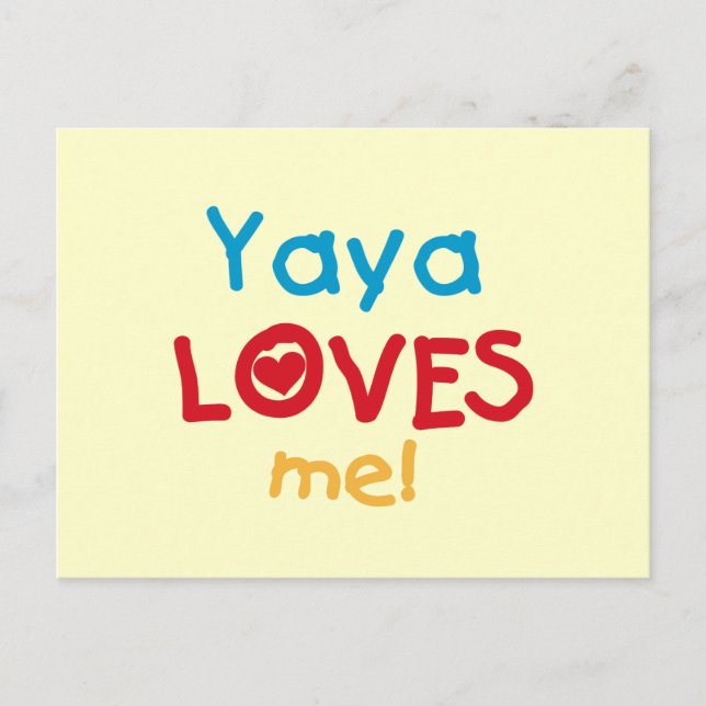 Carte Postale Yaya Loves Me Tshirts et cadeaux (Devant)
