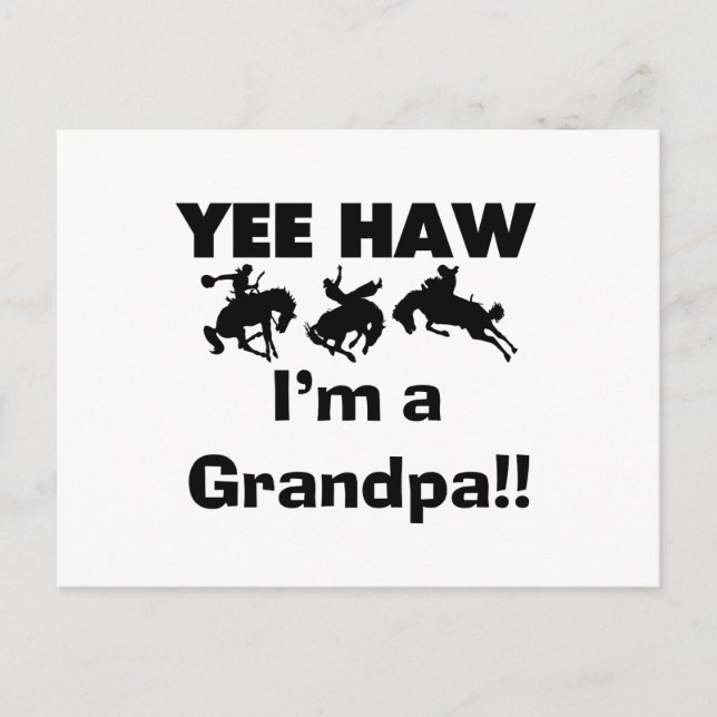 Carte Postale Yee Haw Je suis un grand-père T-shirts et cadeaux (Devant)