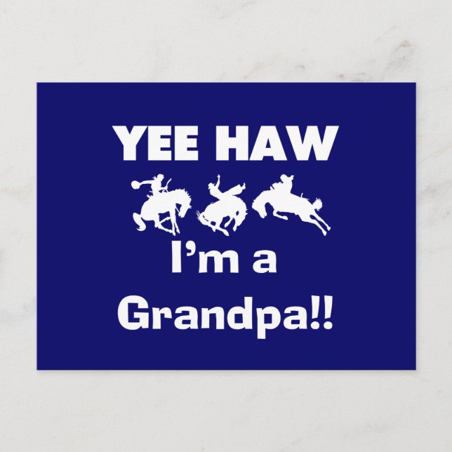 Carte Postale Yee Haw Je suis un grand-père T-shirts et cadeaux (Devant)
