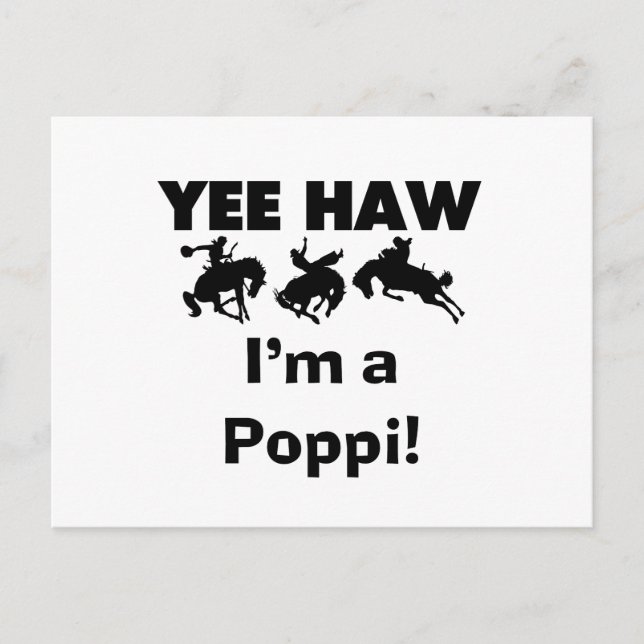 Carte Postale Yee Haw Je suis un Poppi T-shirts et cadeaux (Devant)
