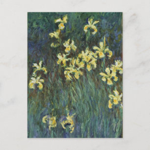 Carte Postale Yellow Irises par Claude Monet, Art Vintage