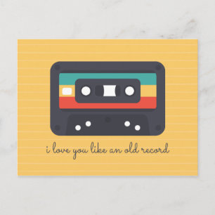 Carte Postale Yellow Lines Cassette Love
