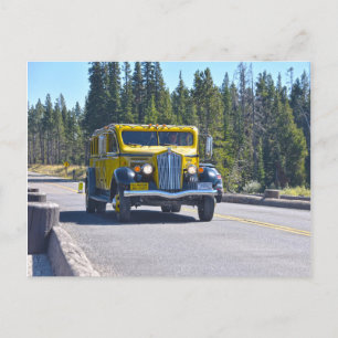 Carte Postale Yellowstone Bus traverse le pont de pêche