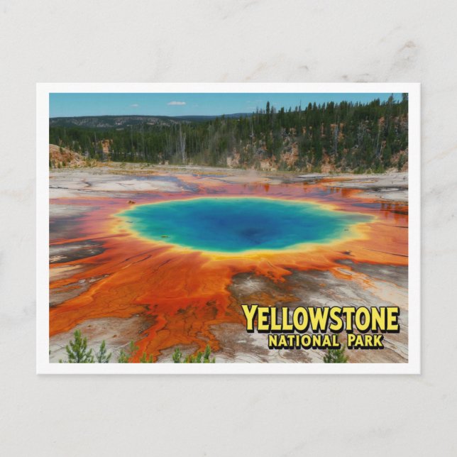 Carte Postale Yellowstone Grand Prismatic Photo (Devant)