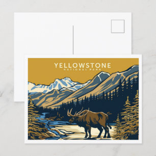 Carte Postale Yellowstone National Park États-Unis Travel