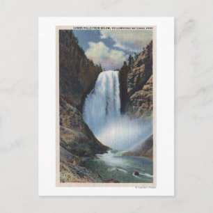Carte Postale Yellowstone, WYLower Chutes de vue inférieure