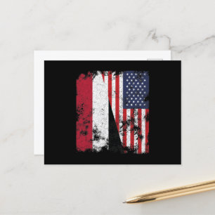 Carte Postale Yemen USA Flag