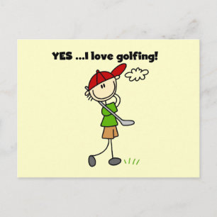 Carte Postale YES I Love Golf Tshirts et cadeaux