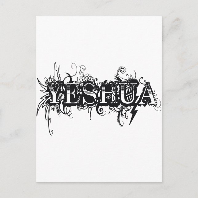 Carte Postale Yeshua UltraDéco Noir (Devant)