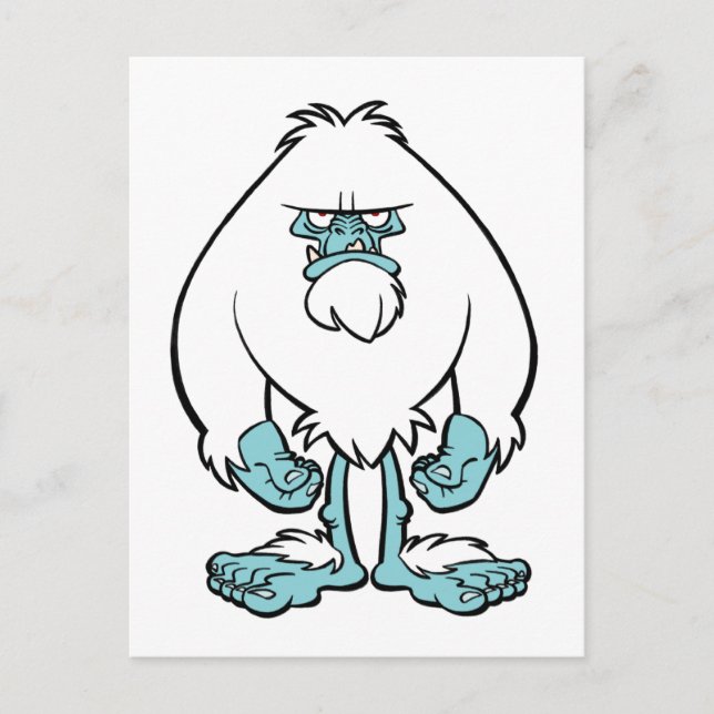 Carte Postale Yeti contrarié (Devant)