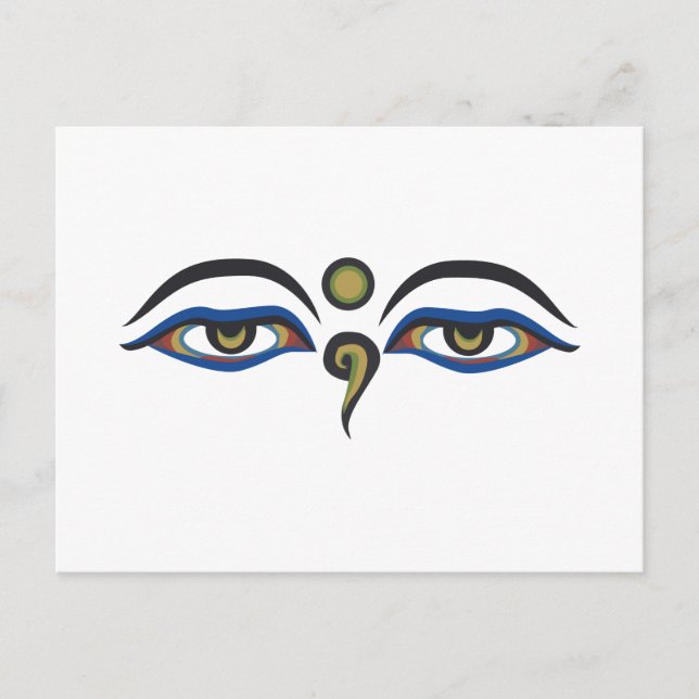 Carte Postale Yeux De Bouddha (Devant)