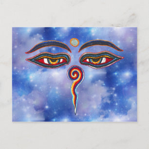 Carte Postale Yeux De Bouddha / Augen der Weisheit