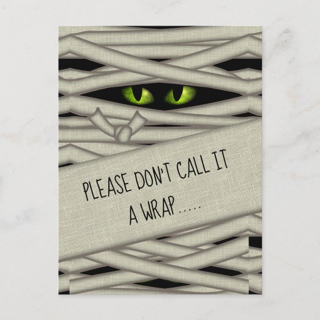 Carte Postale Yeux de momie Halloween Clap Clap Vert ID685 (Devant)