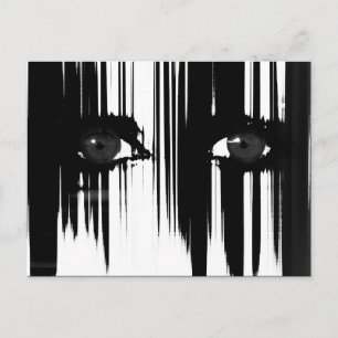 Carte Postale Yeux spectaculaires noirs et blancs