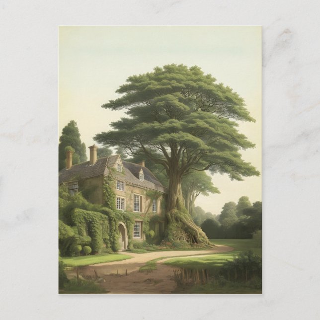 Carte Postale Yew tree par anglais country house (Devant)