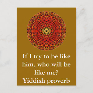 Carte Postale Yiddish proverb