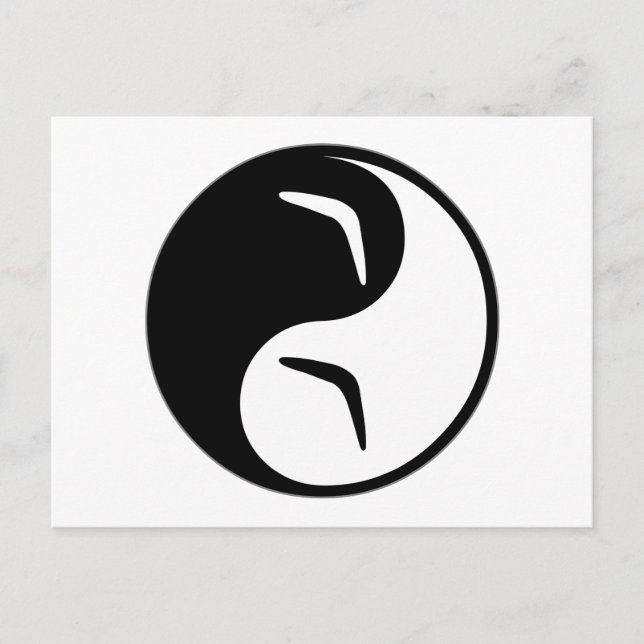 Carte Postale Yin Yang Boomerang (Devant)