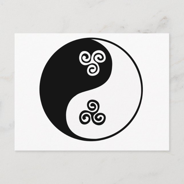 Carte Postale Yin Yang Celtic Tri Spiral (Devant)