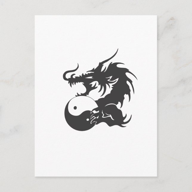 Carte Postale Ying Yang Dragon (Devant)