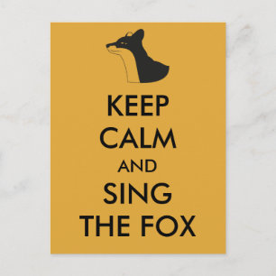 Carte Postale Ylvis Funny Garder le calme et chanter le renard
